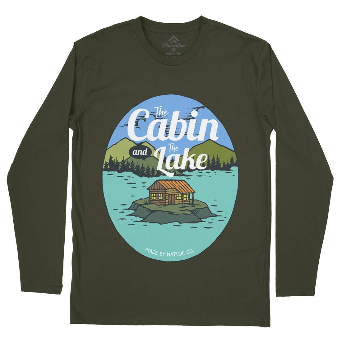 The Cabin And The Lake Mens Long Sleeve T-Shirt Nature C786