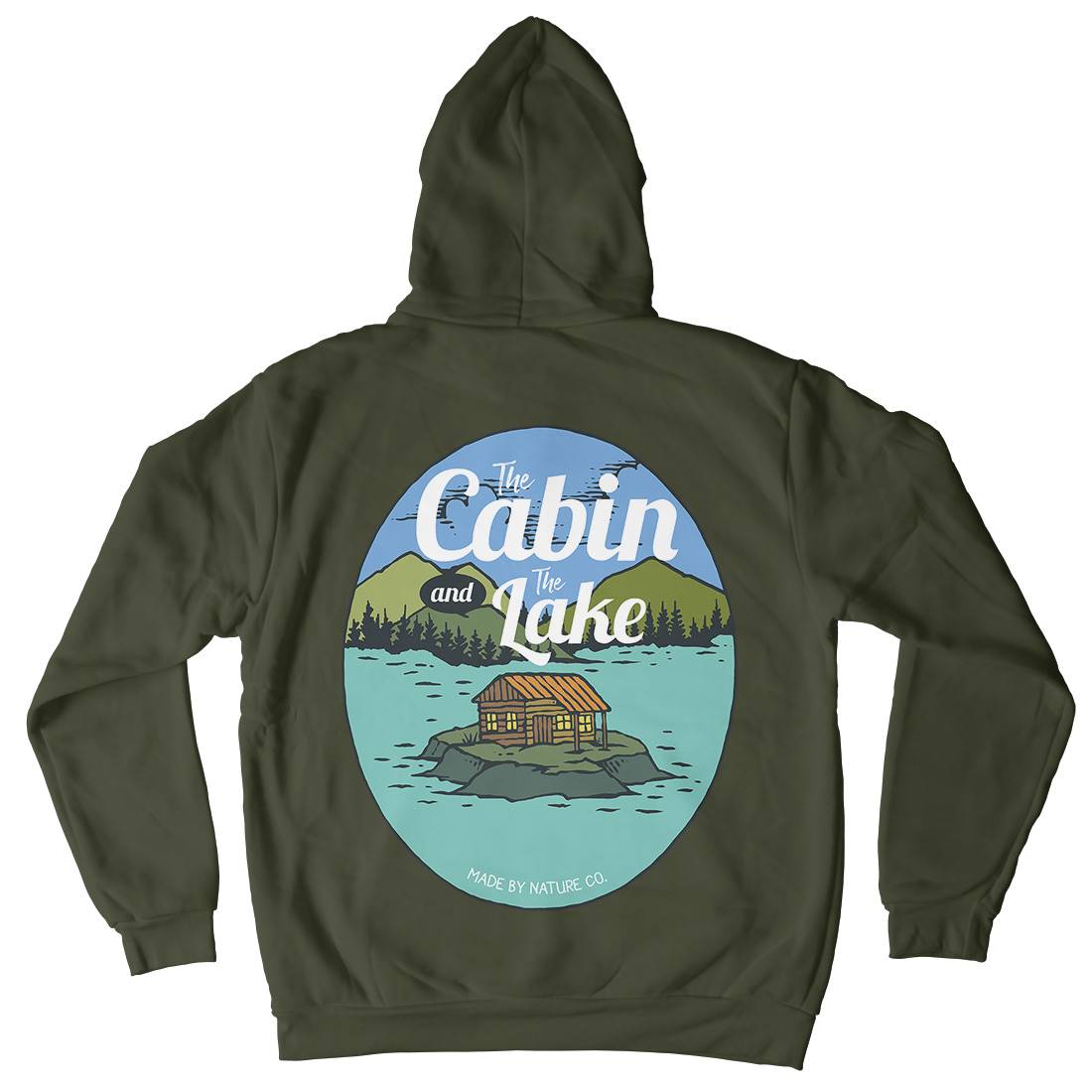 The Cabin And The Lake Kids Crew Neck Hoodie Nature C786