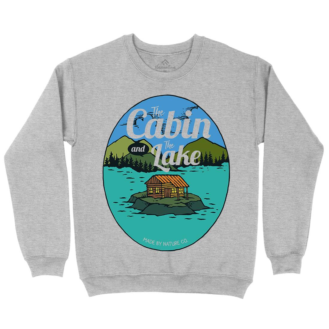 The Cabin And The Lake Mens Crew Neck Sweatshirt Nature C786