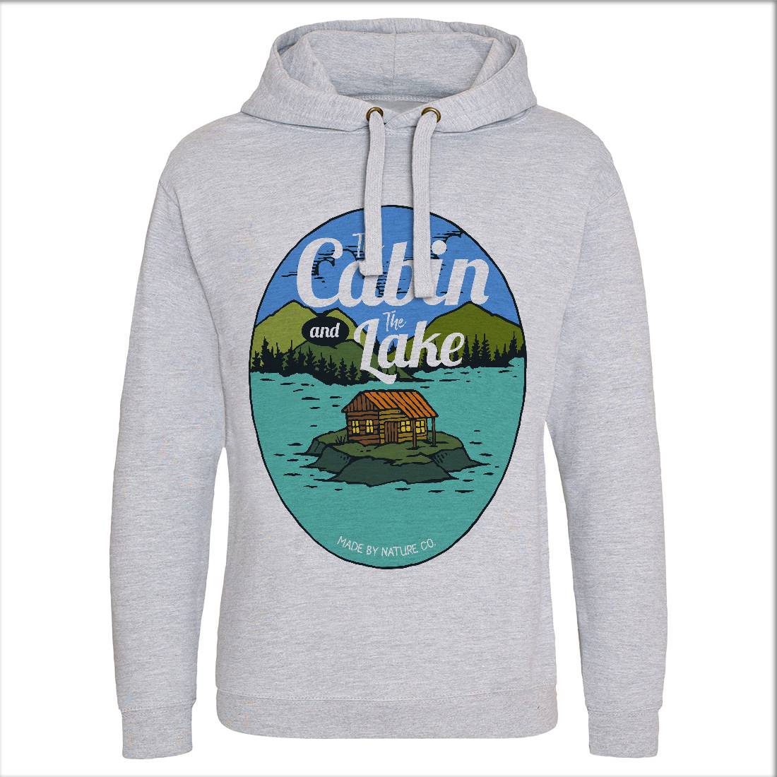The Cabin And The Lake Mens Hoodie Without Pocket Nature C786
