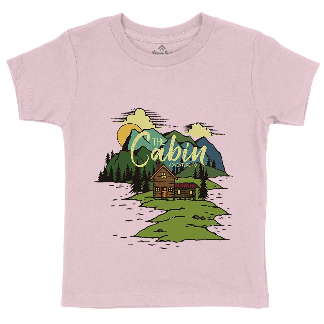 The Cabin On Lake Kids Crew Neck T-Shirt Nature C787
