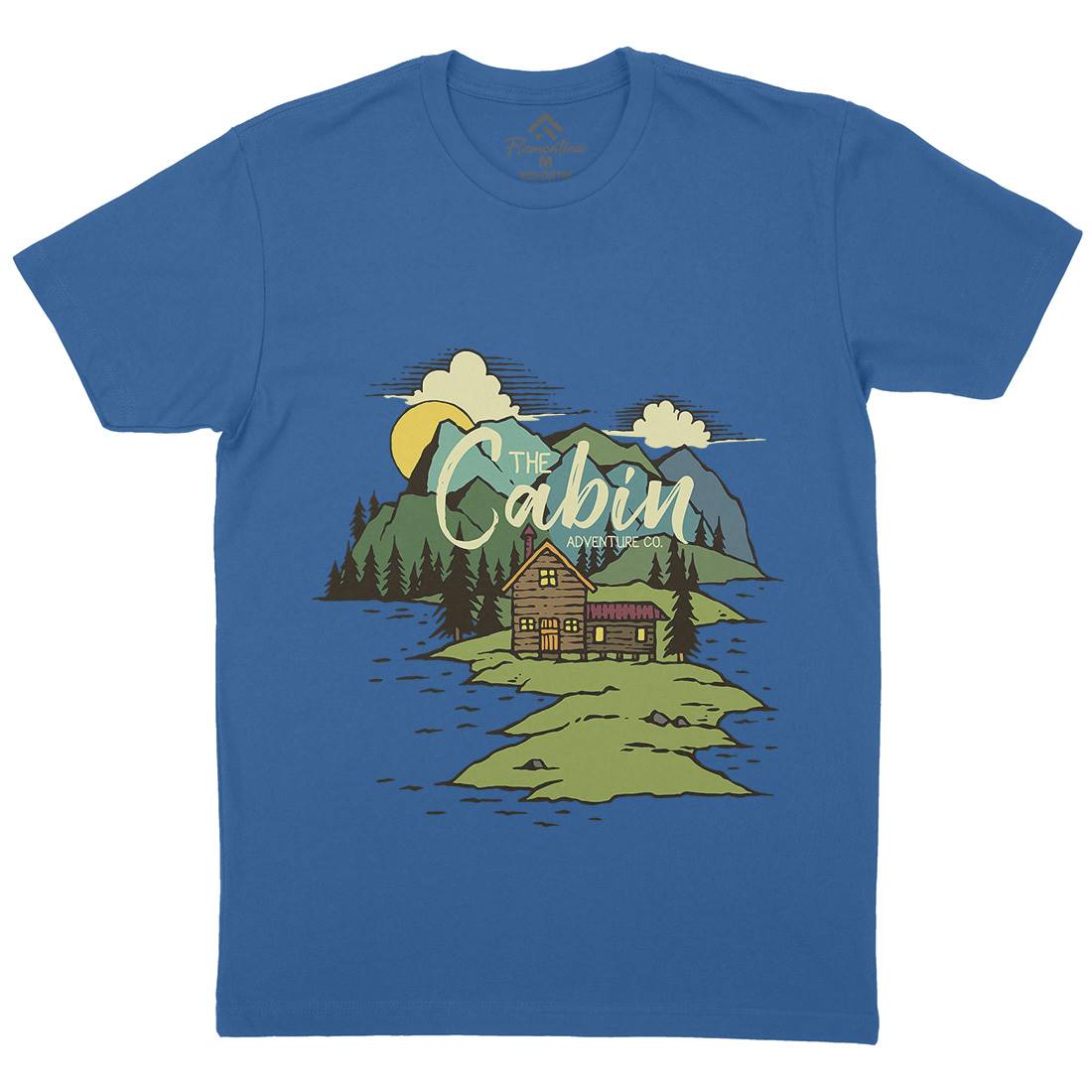 The Cabin On Lake Mens Crew Neck T-Shirt Nature C787
