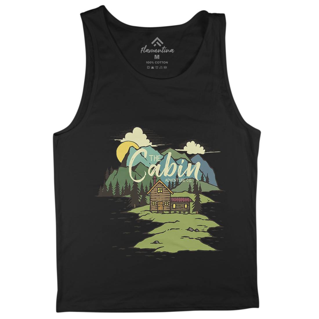The Cabin On Lake Mens Tank Top Vest Nature C787