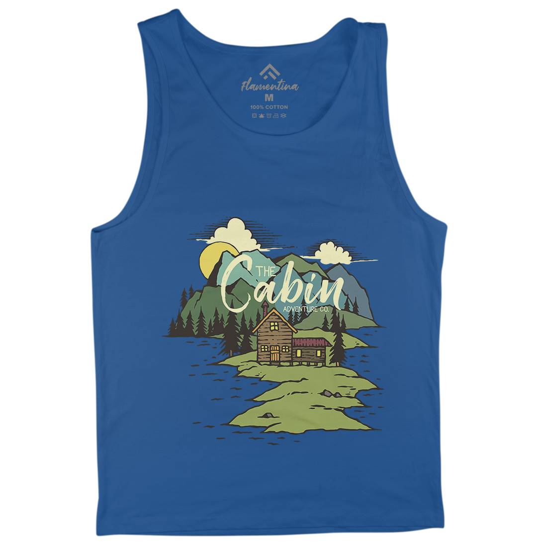 The Cabin On Lake Mens Tank Top Vest Nature C787