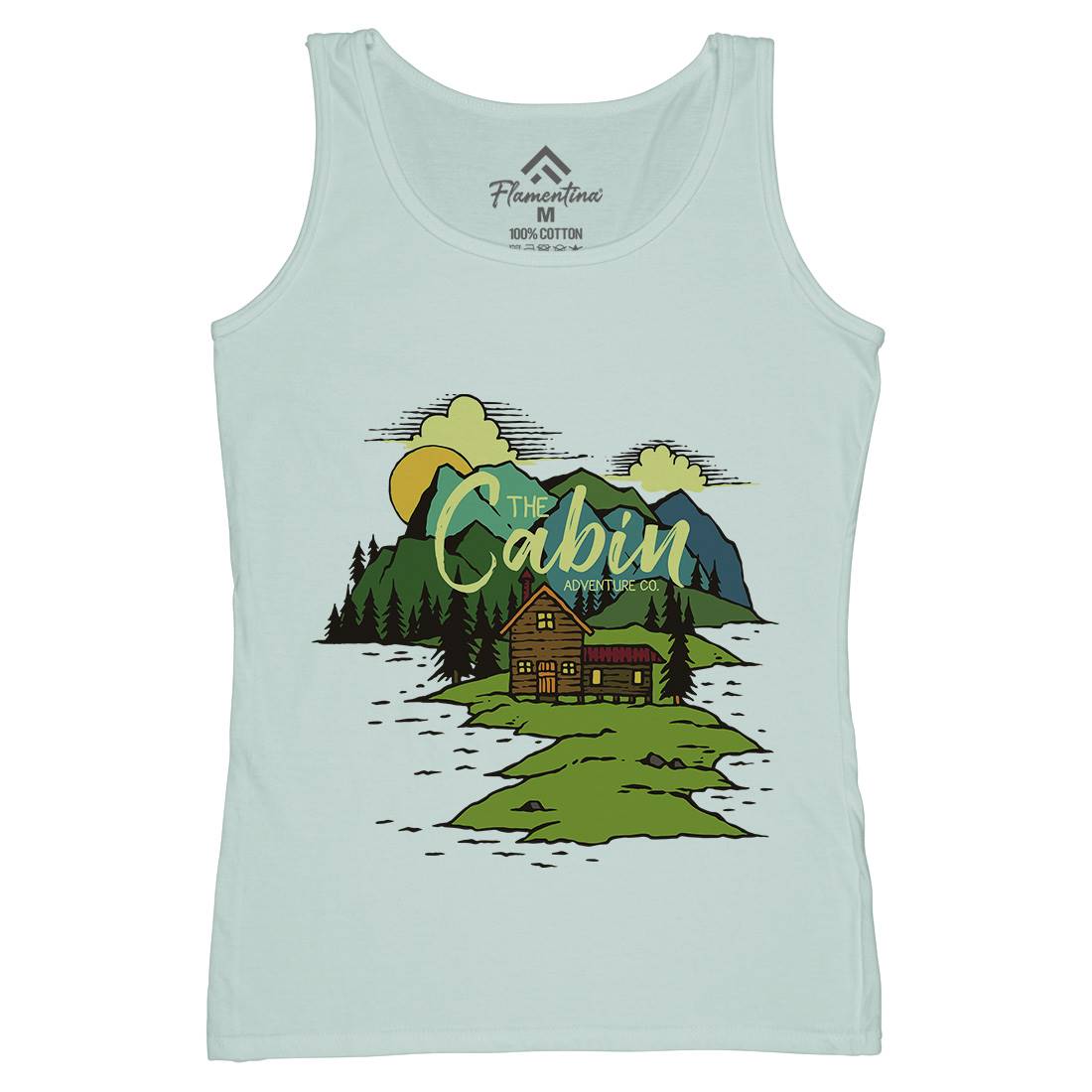 The Cabin On Lake Womens Organic Tank Top Vest Nature C787