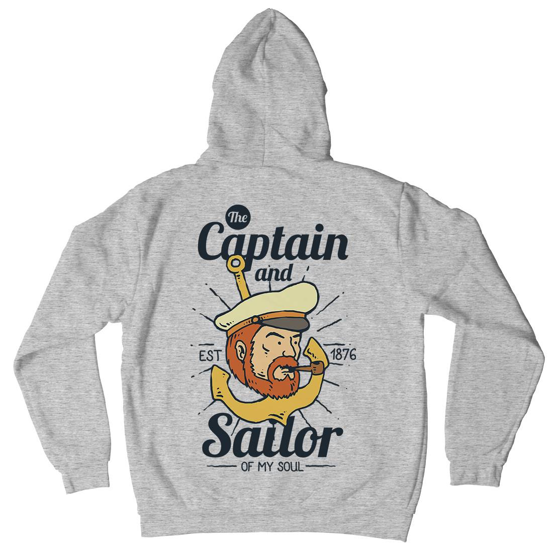 Captain And Sailor Mens Hoodie With Pocket Navy C788