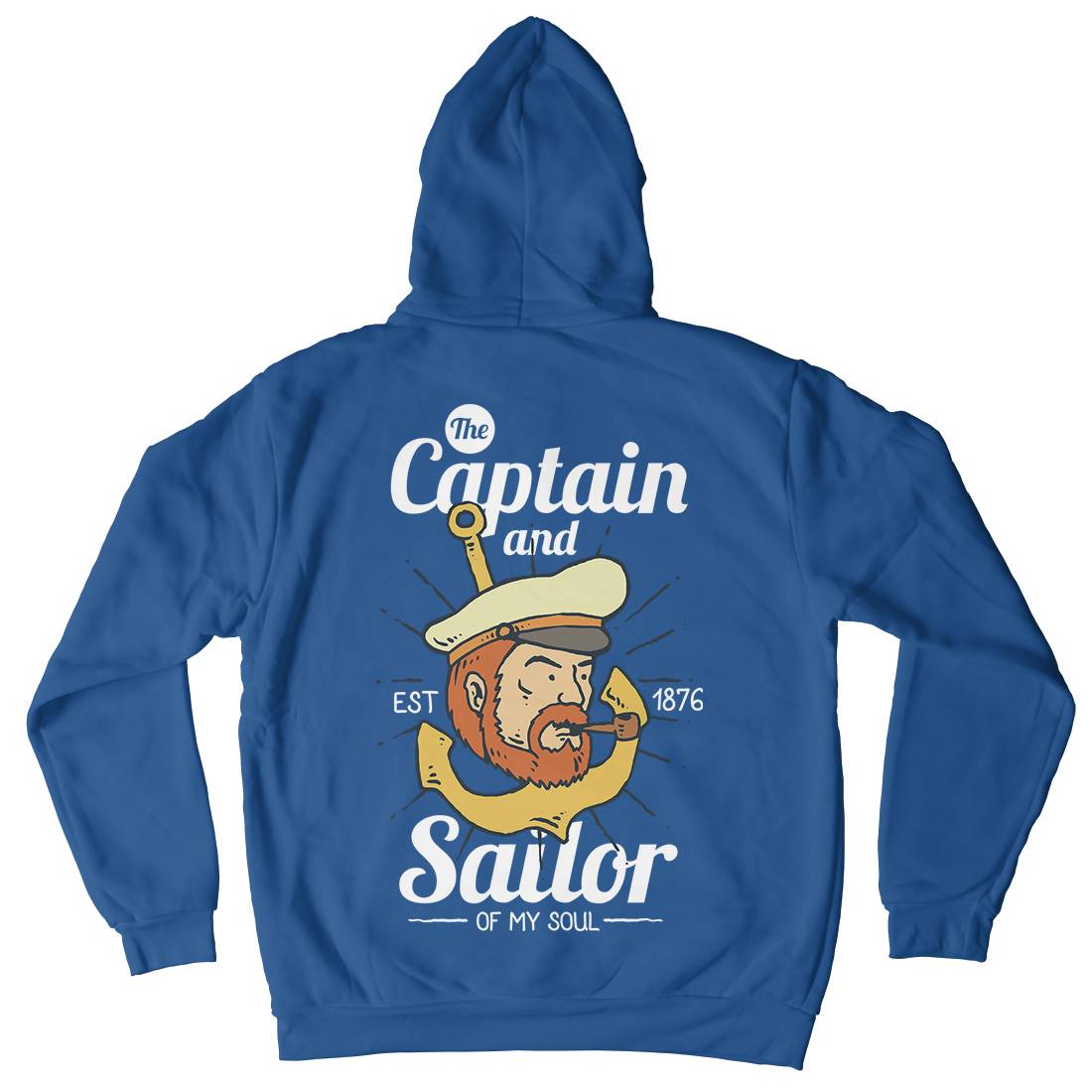 Captain And Sailor Mens Hoodie With Pocket Navy C788