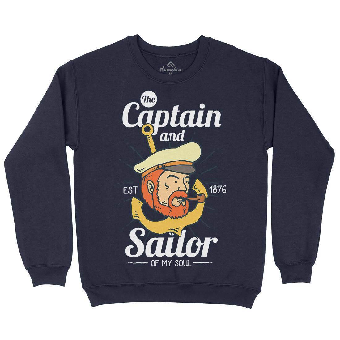 Captain And Sailor Kids Crew Neck Sweatshirt Navy C788