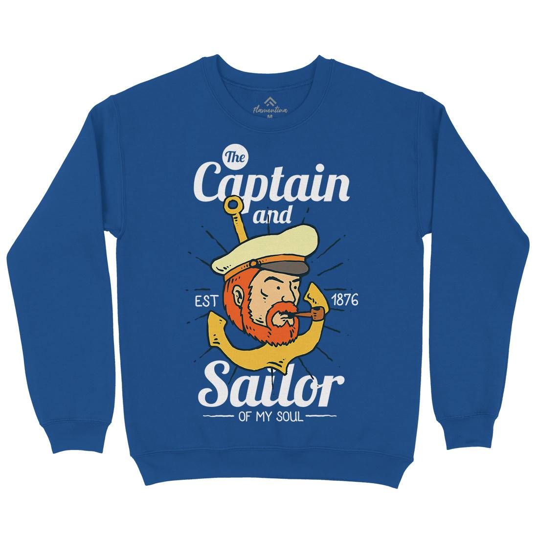 Captain And Sailor Mens Crew Neck Sweatshirt Navy C788