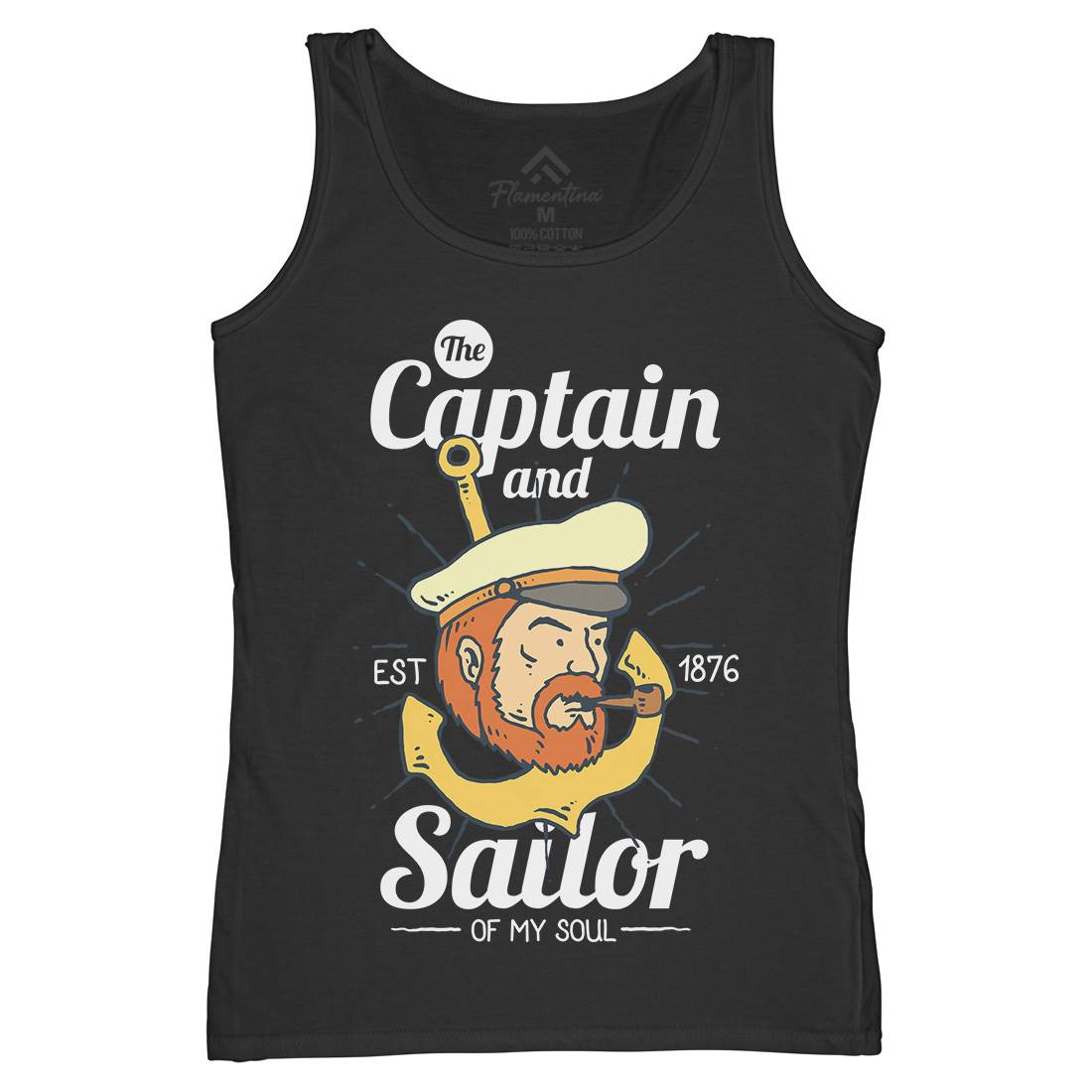 Captain And Sailor Womens Organic Tank Top Vest Navy C788