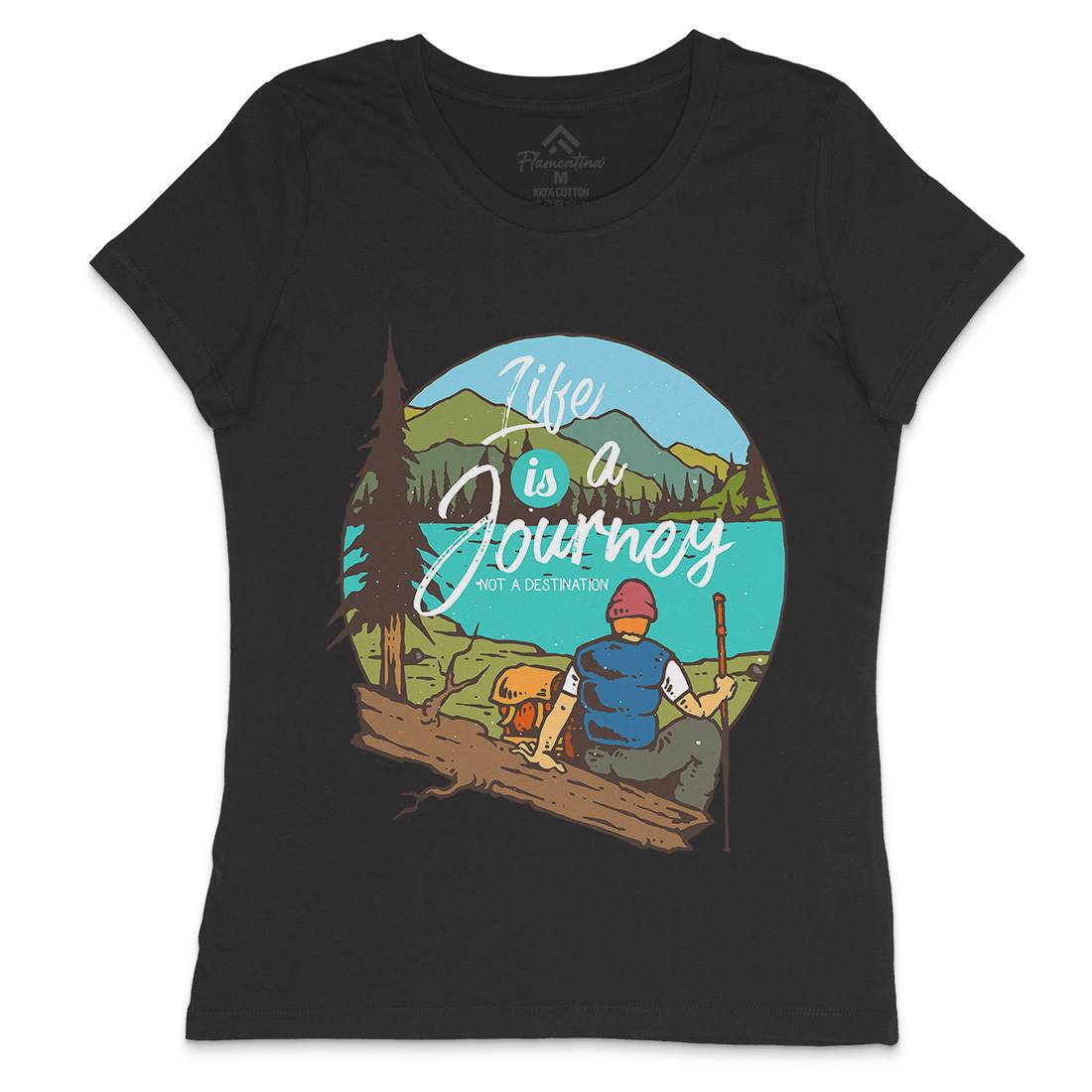 The Journey Womens Crew Neck T-Shirt Nature C789