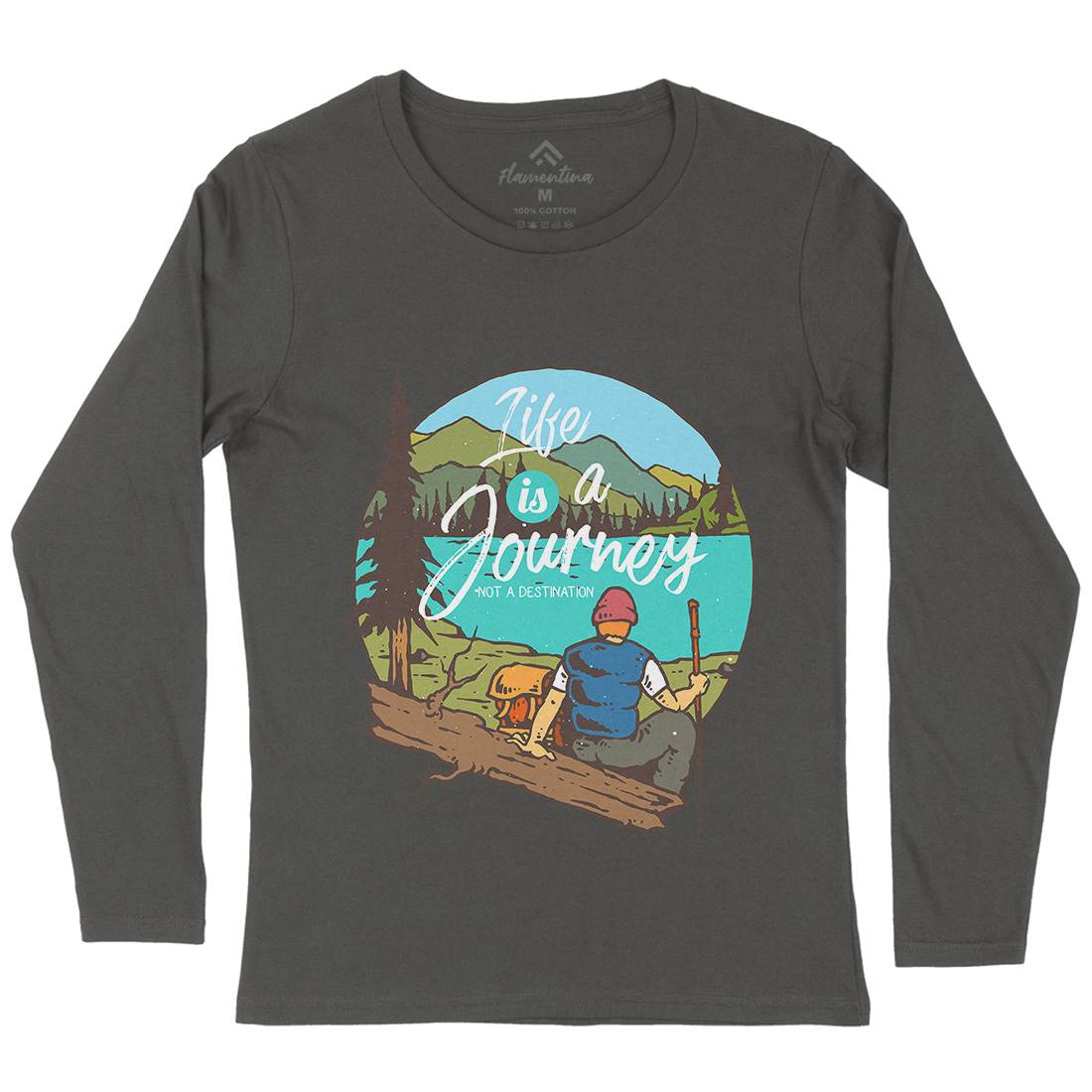 The Journey Womens Long Sleeve T-Shirt Nature C789