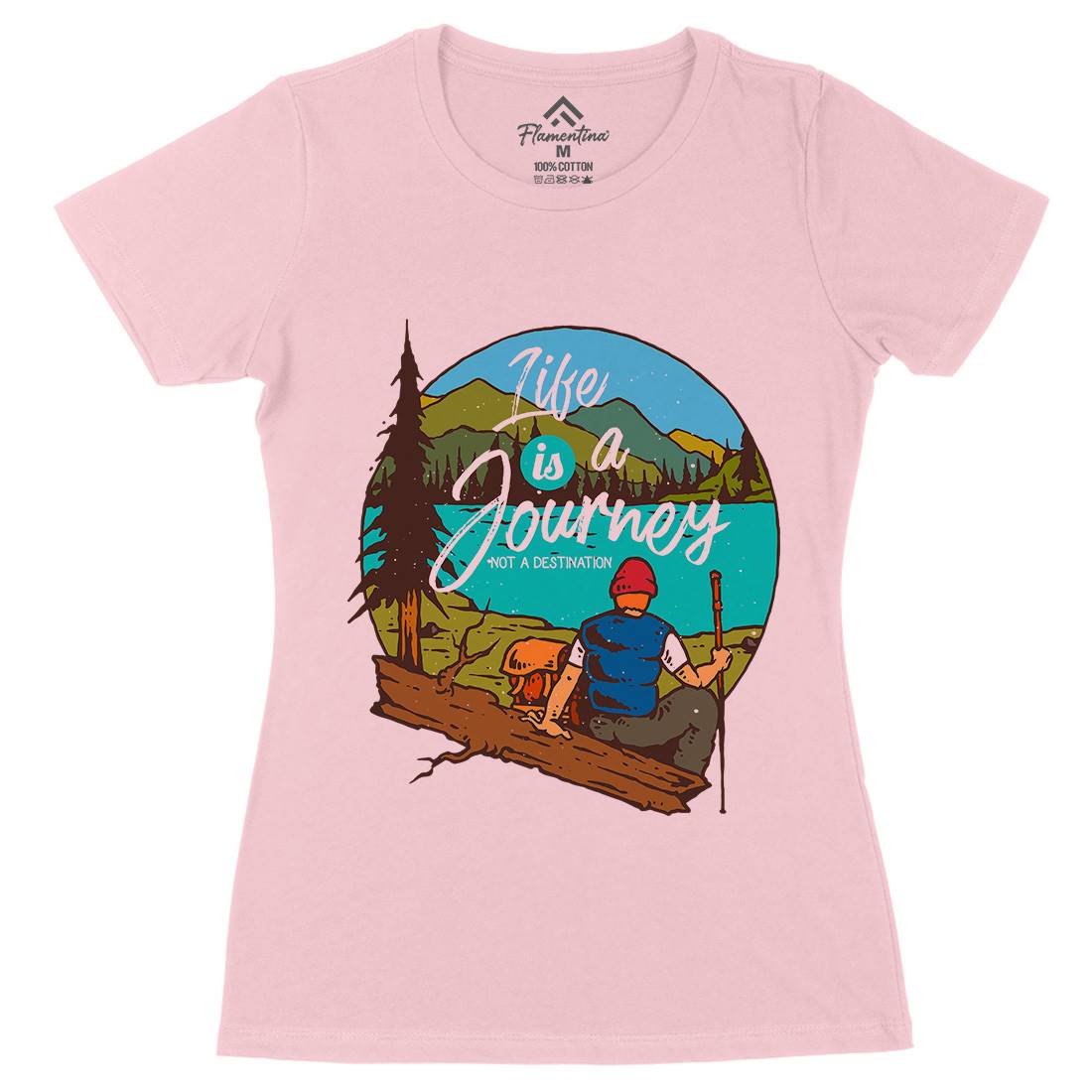 The Journey Womens Organic Crew Neck T-Shirt Nature C789