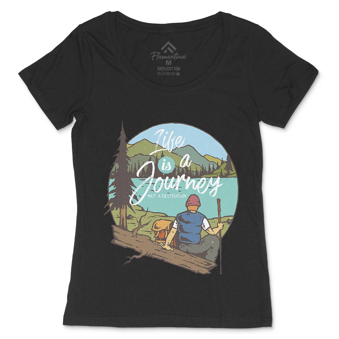 The Journey Womens Scoop Neck T-Shirt Nature C789
