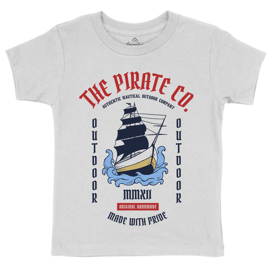 The Ship Kids Organic Crew Neck T-Shirt Navy C790