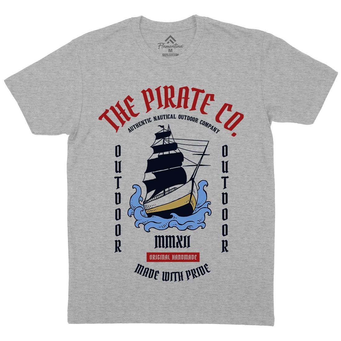 The Ship Mens Crew Neck T-Shirt Navy C790