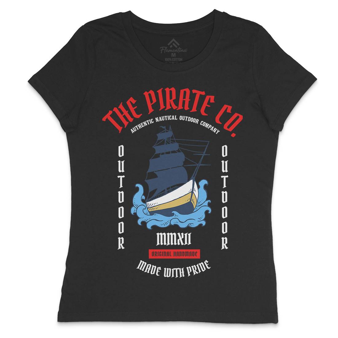The Ship Womens Crew Neck T-Shirt Navy C790