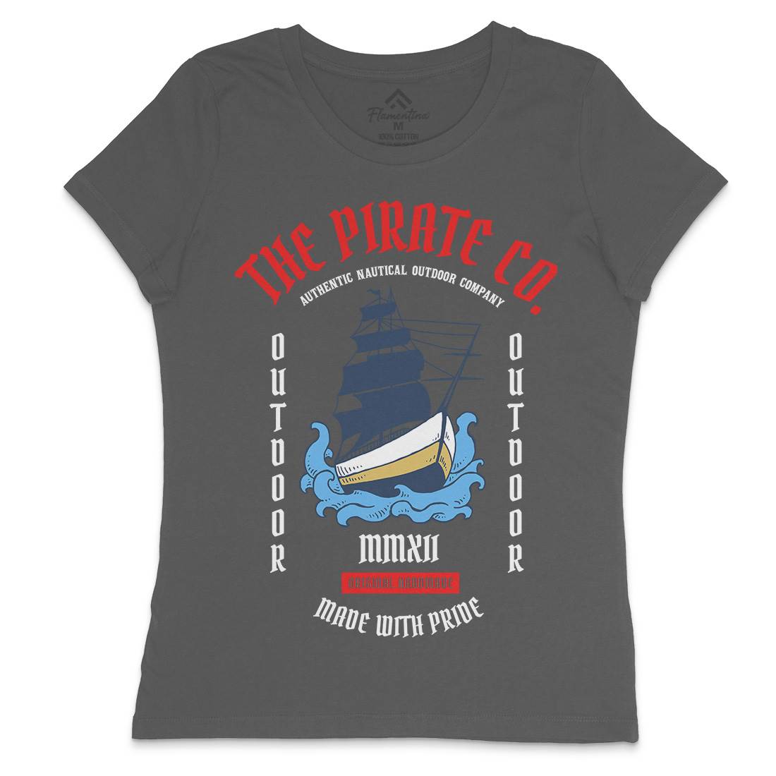 The Ship Womens Crew Neck T-Shirt Navy C790