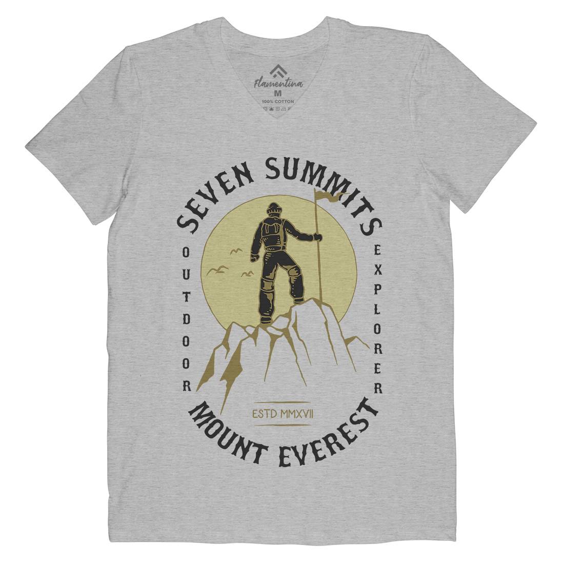The Summit Mens V-Neck T-Shirt Nature C791