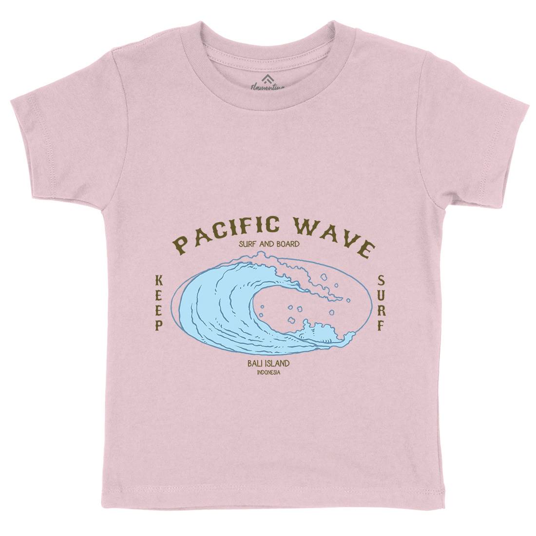 Wave Kids Organic Crew Neck T-Shirt Surf C797
