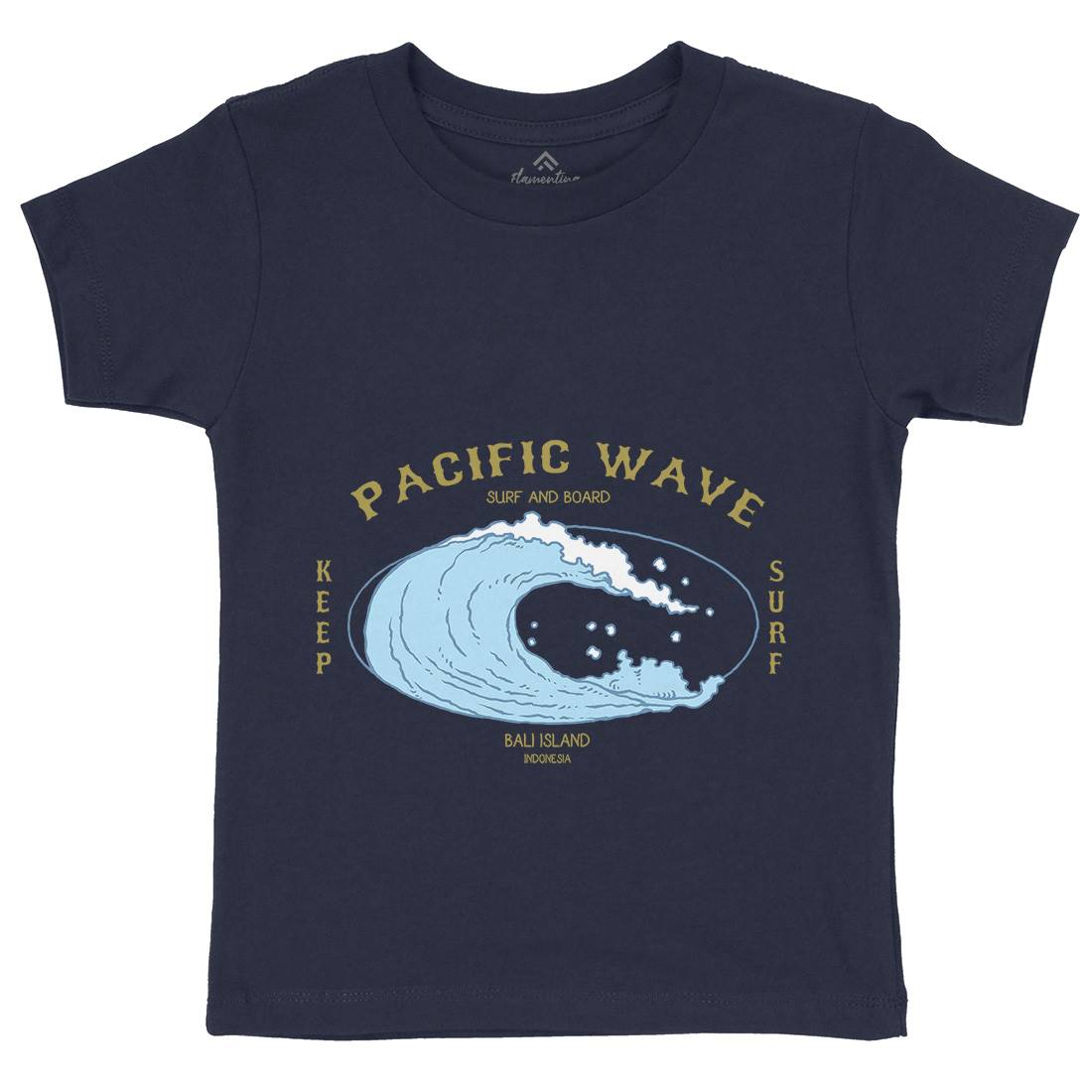 Wave Kids Organic Crew Neck T-Shirt Surf C797