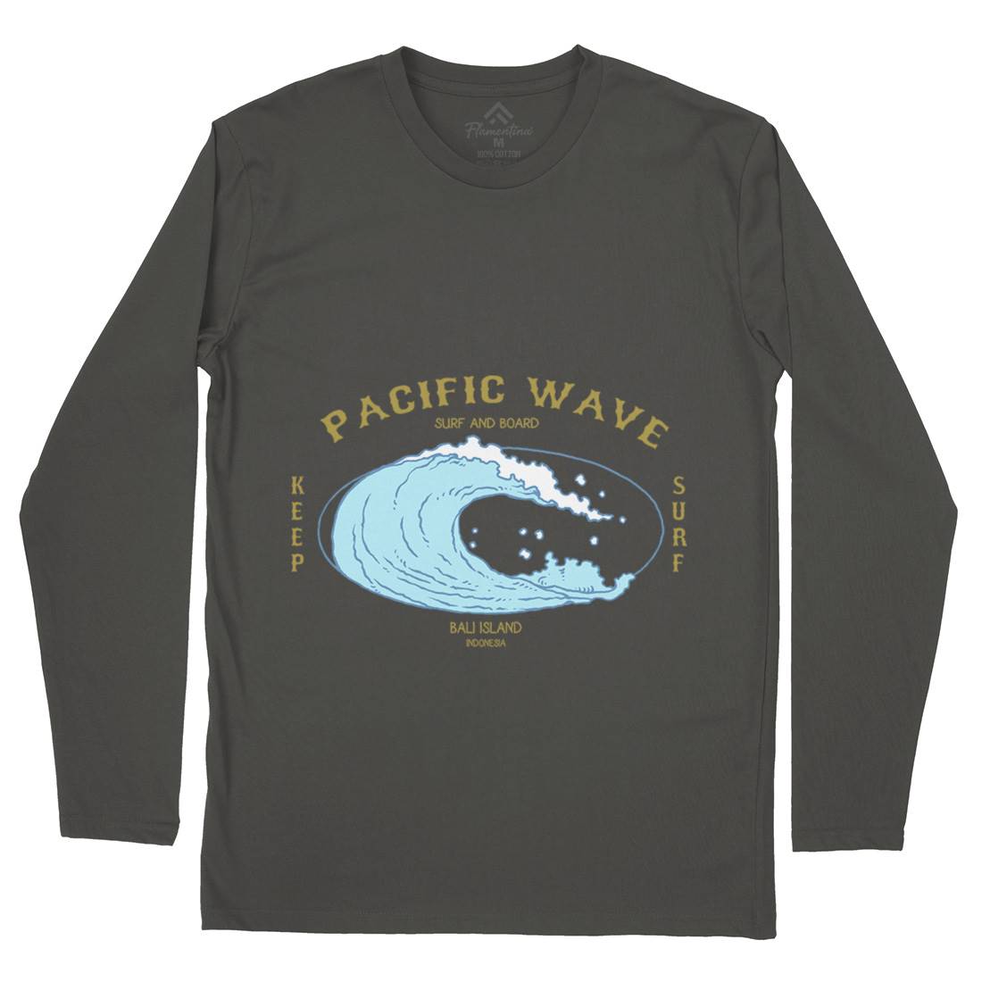 Wave Mens Long Sleeve T-Shirt Surf C797