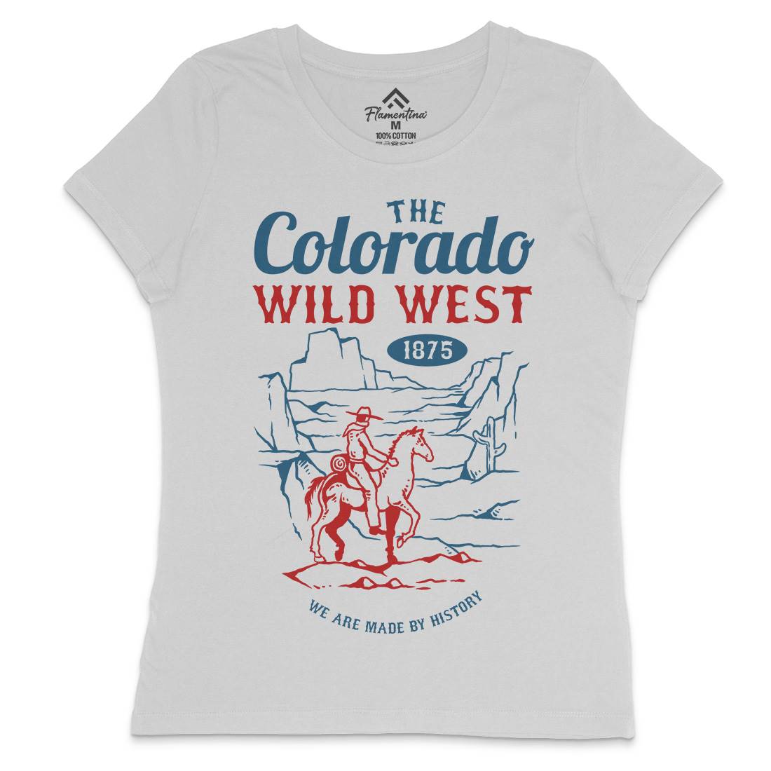 Wild West Womens Crew Neck T-Shirt American C798