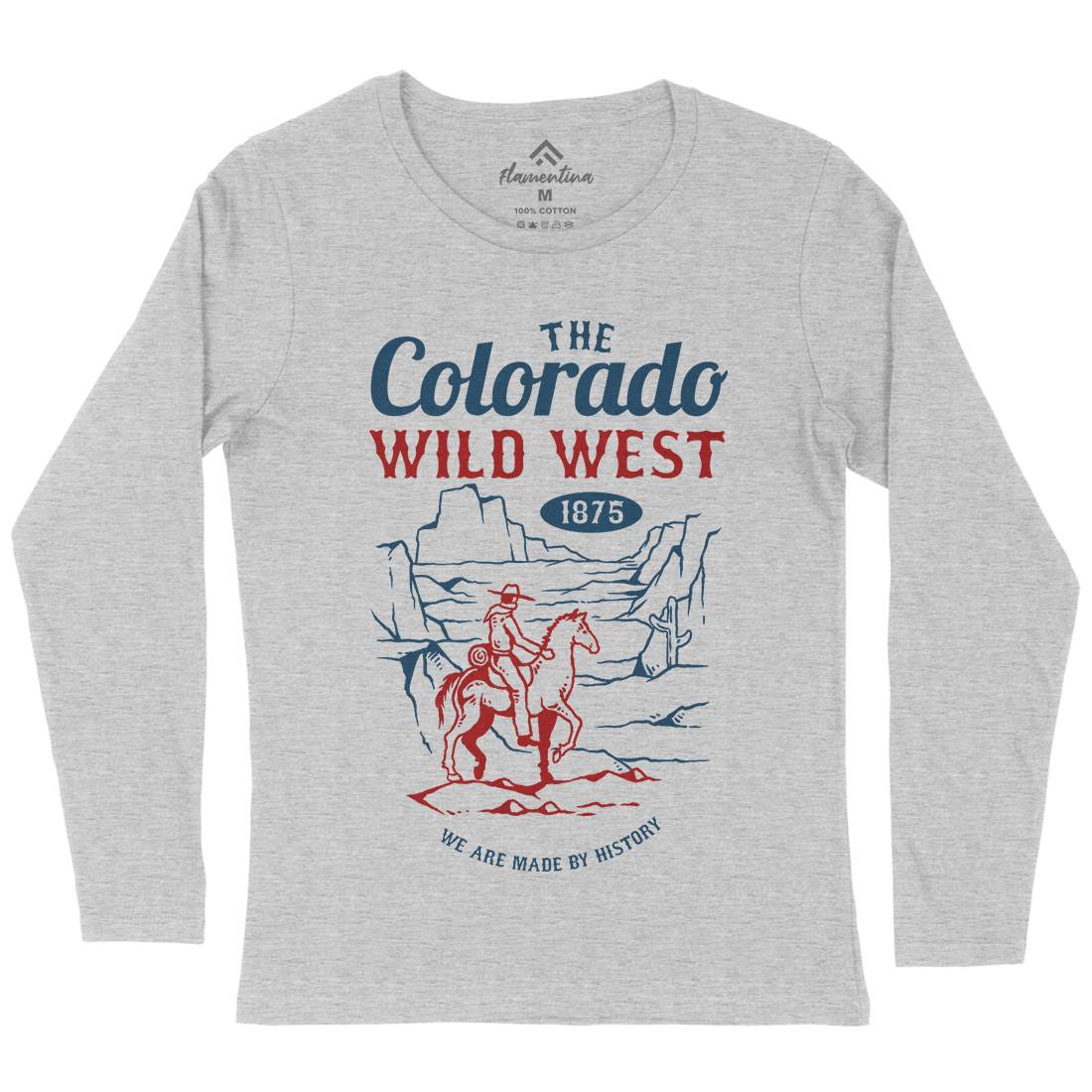 Wild West Womens Long Sleeve T-Shirt American C798