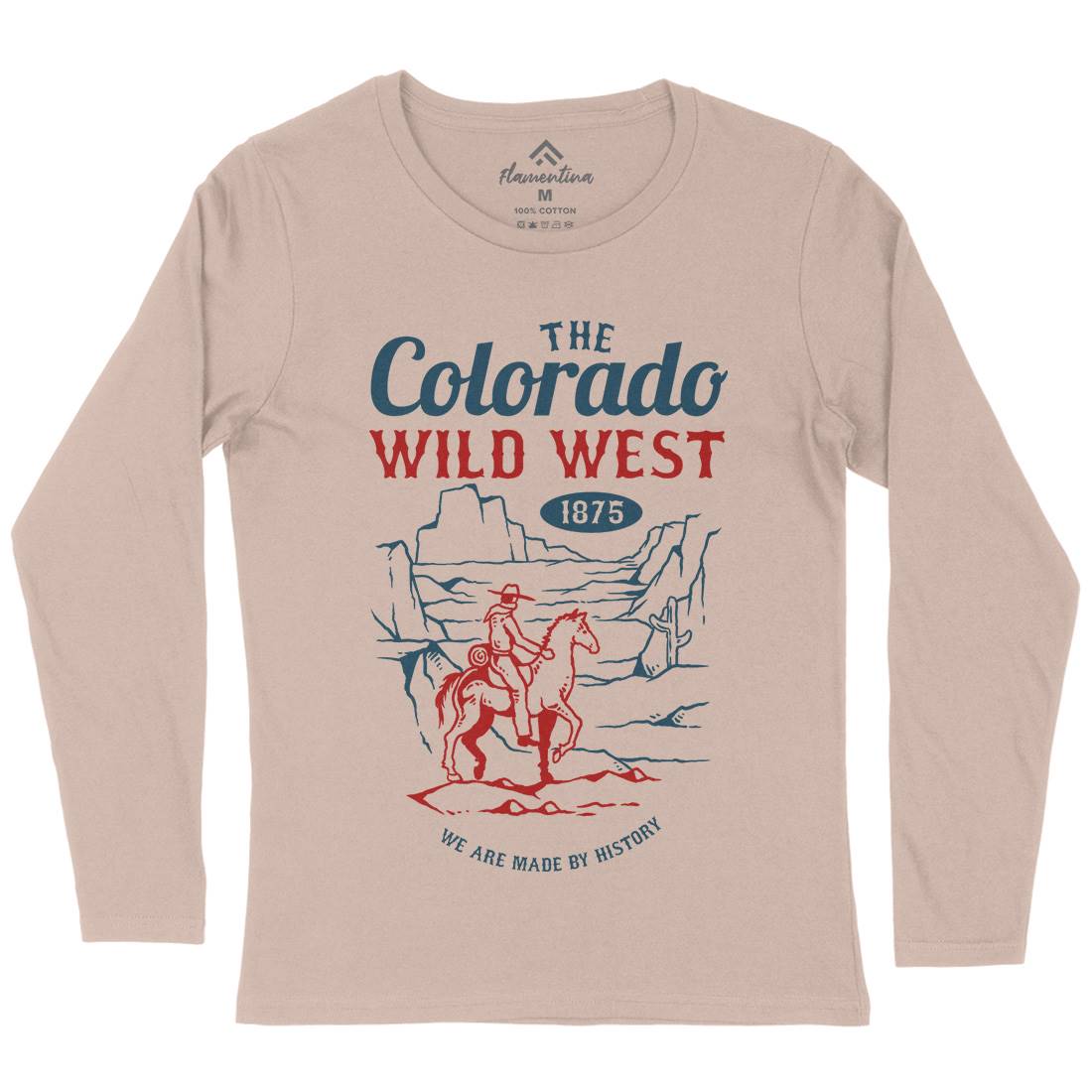 Wild West Womens Long Sleeve T-Shirt American C798