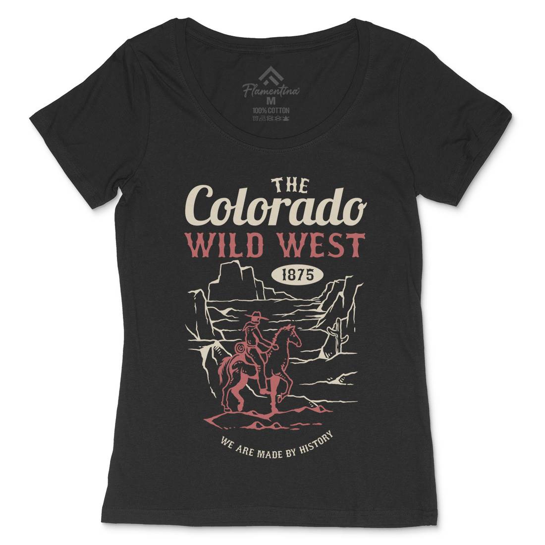Wild West Womens Scoop Neck T-Shirt American C798