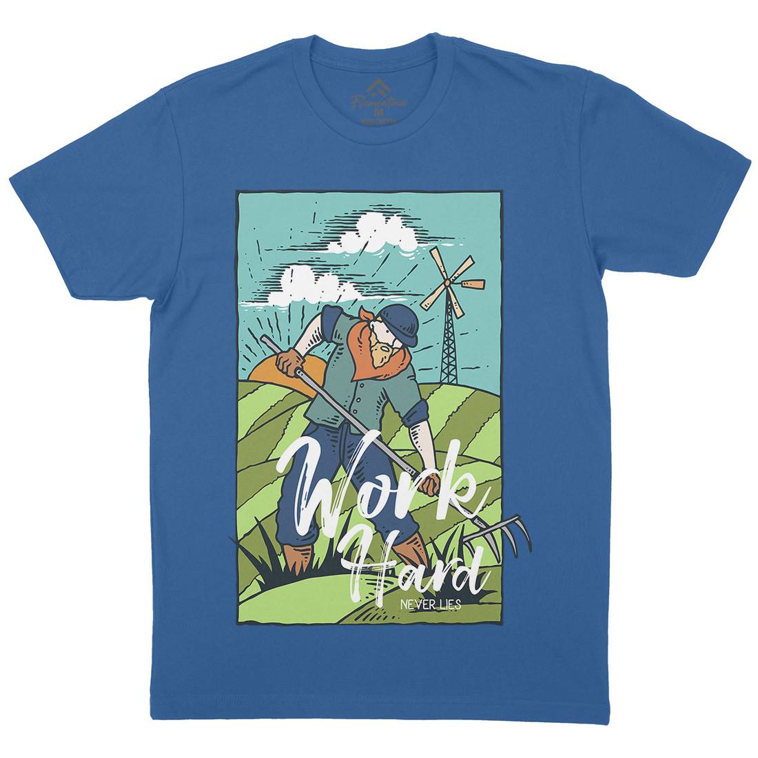 Hard Mens Organic Crew Neck T-Shirt Work C799