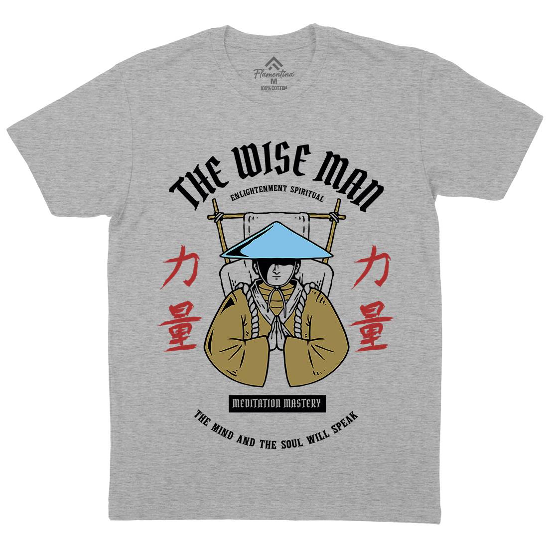 Zen Mens Organic Crew Neck T-Shirt Asian C800