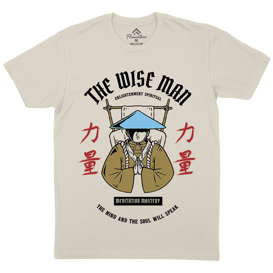 Zen Mens Organic Crew Neck T-Shirt Asian C800