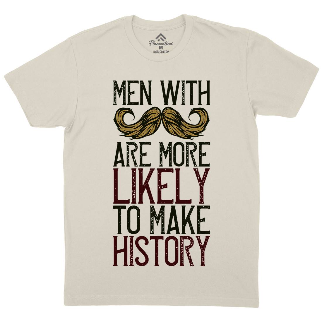 Men With Beard Mens Organic Crew Neck T-Shirt Barber C801
