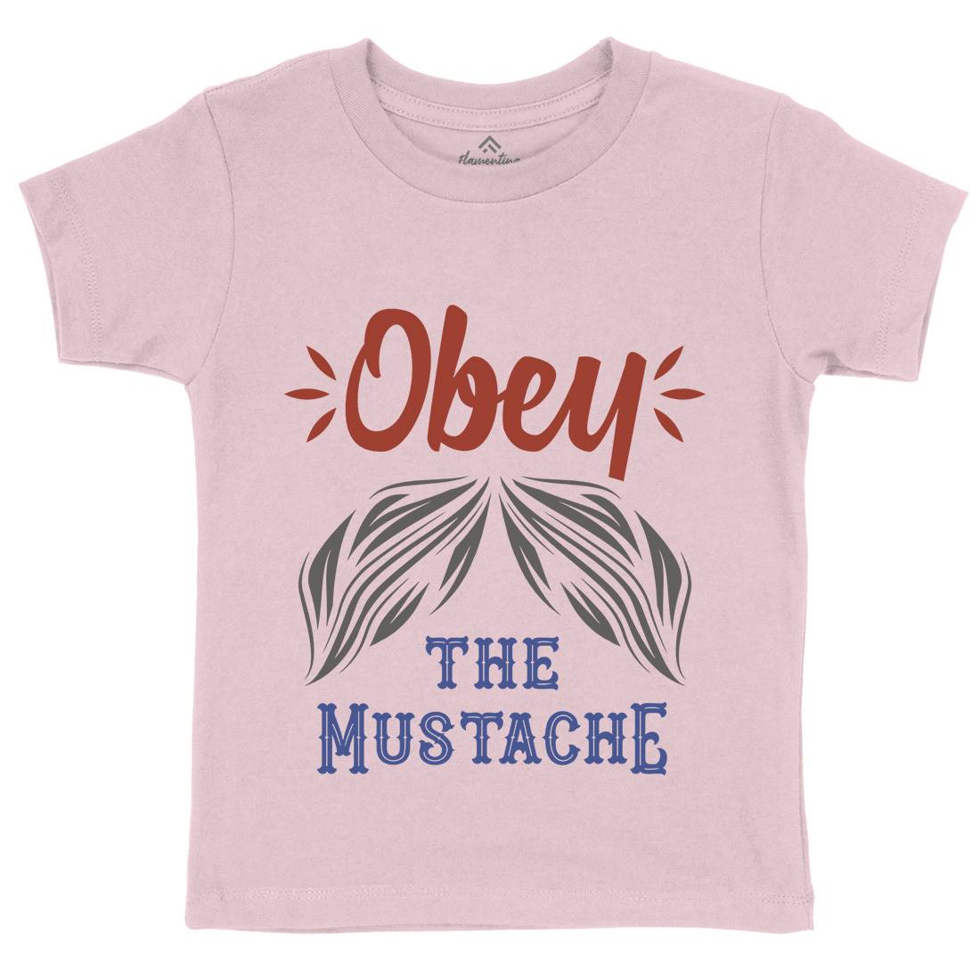 Obey The Moustache Kids Organic Crew Neck T-Shirt Barber C802