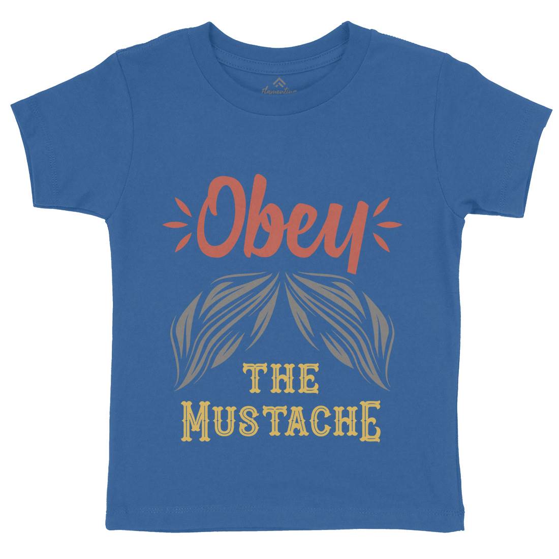 Obey The Moustache Kids Crew Neck T-Shirt Barber C802