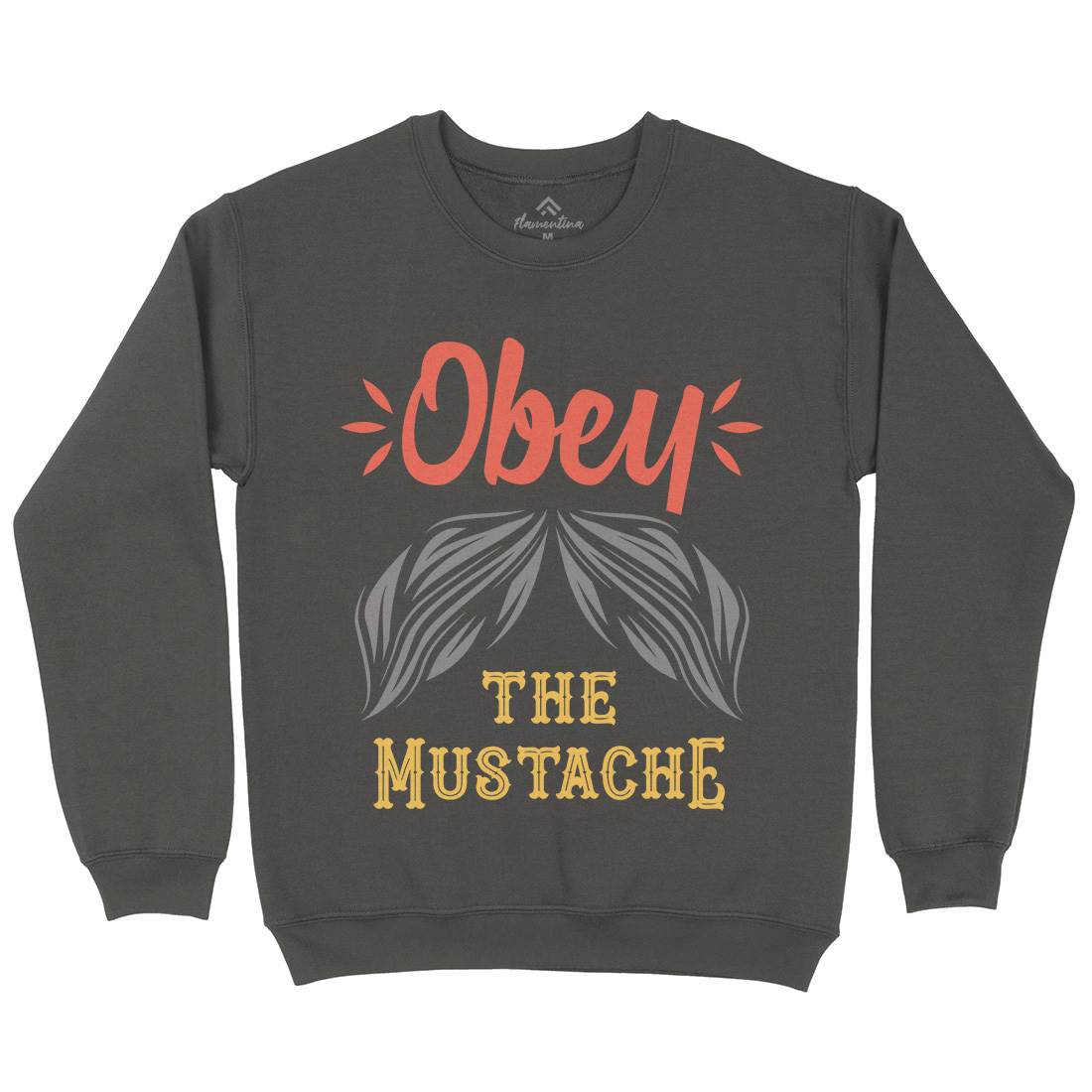 Obey The Moustache Mens Crew Neck Sweatshirt Barber C802