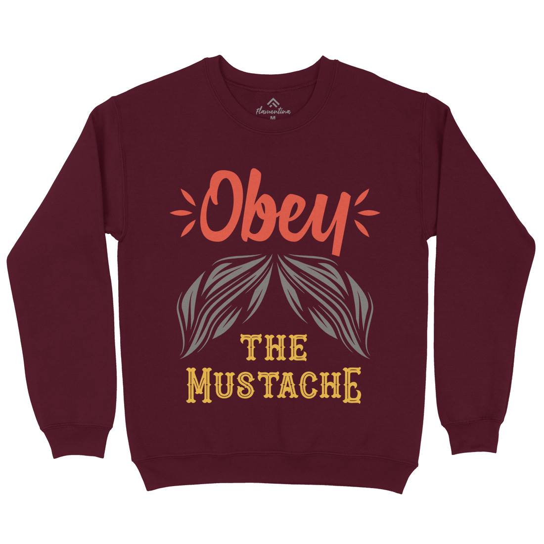 Obey The Moustache Mens Crew Neck Sweatshirt Barber C802