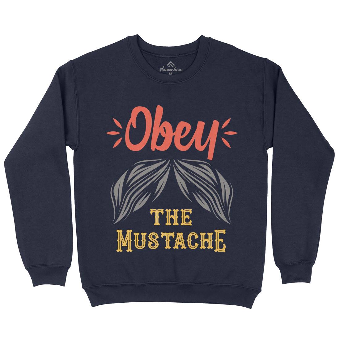Obey The Moustache Kids Crew Neck Sweatshirt Barber C802