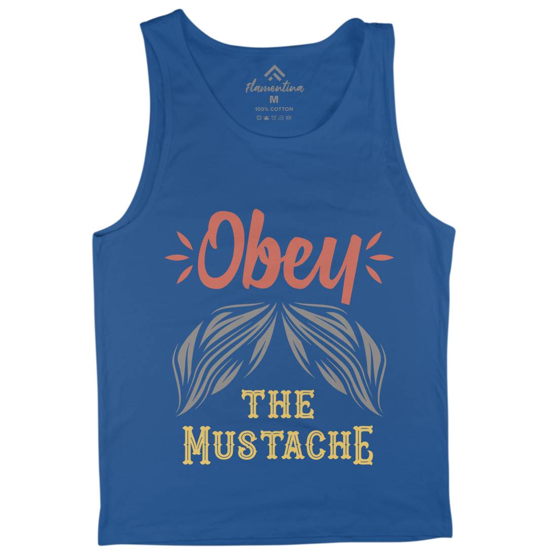 Obey The Moustache Mens Tank Top Vest Barber C802