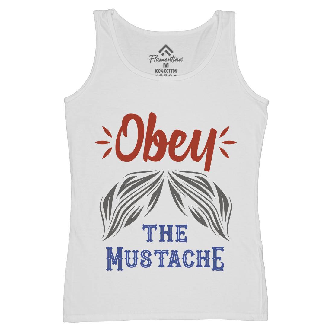 Obey The Moustache Womens Organic Tank Top Vest Barber C802