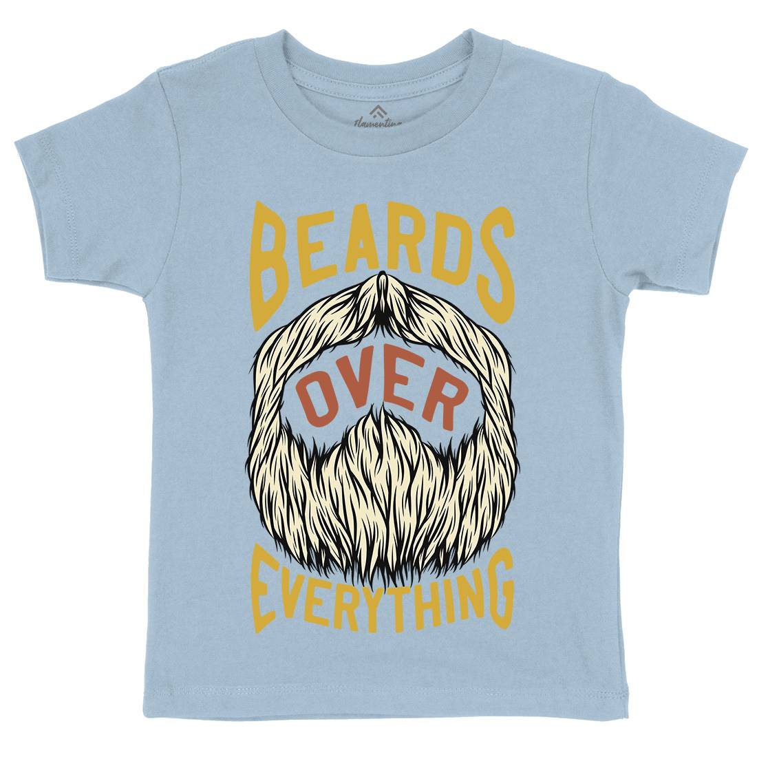 Beards Over Everything Kids Crew Neck T-Shirt Barber C803