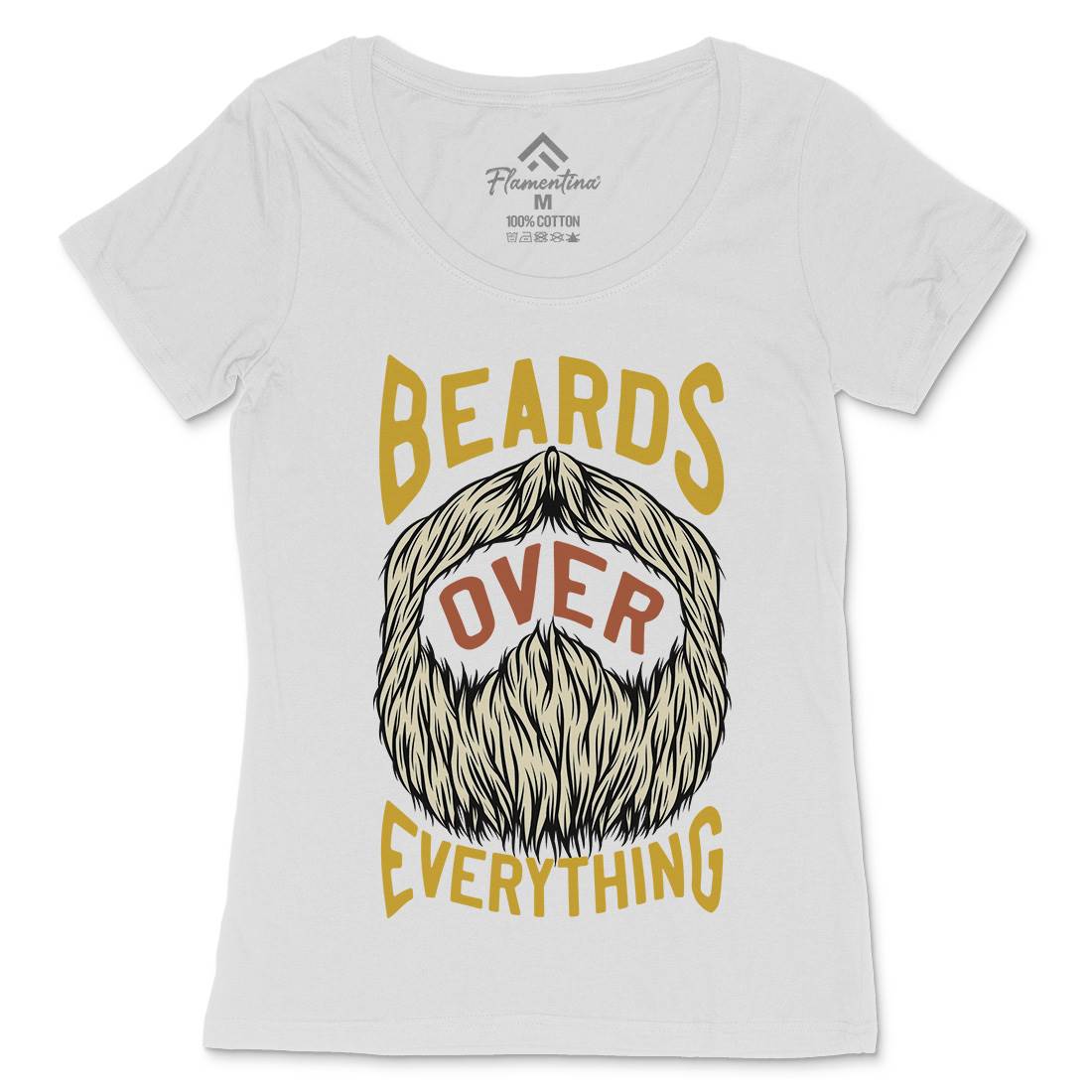 Beards Over Everything Womens Scoop Neck T-Shirt Barber C803