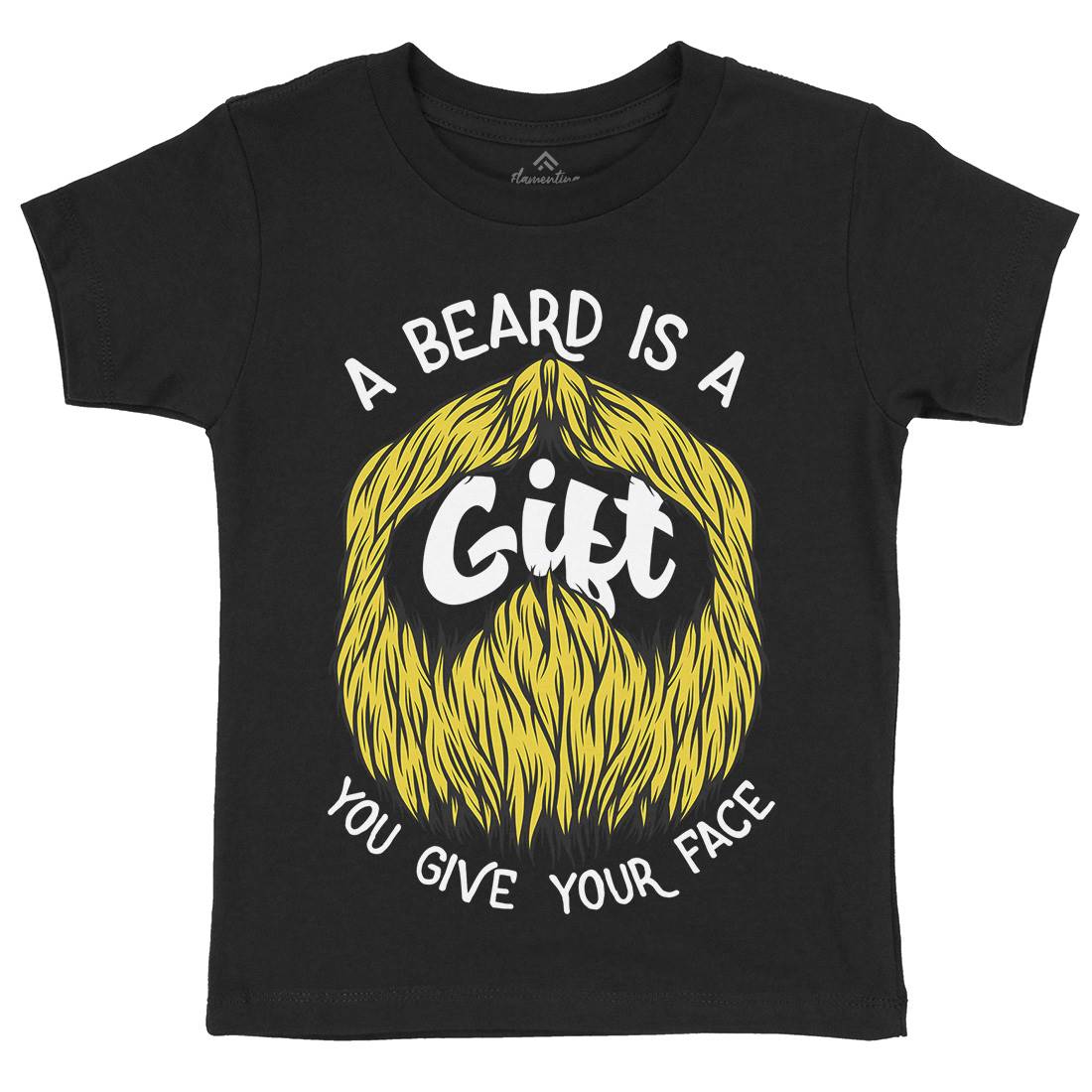 Beard Is A Gift Kids Organic Crew Neck T-Shirt Barber C804