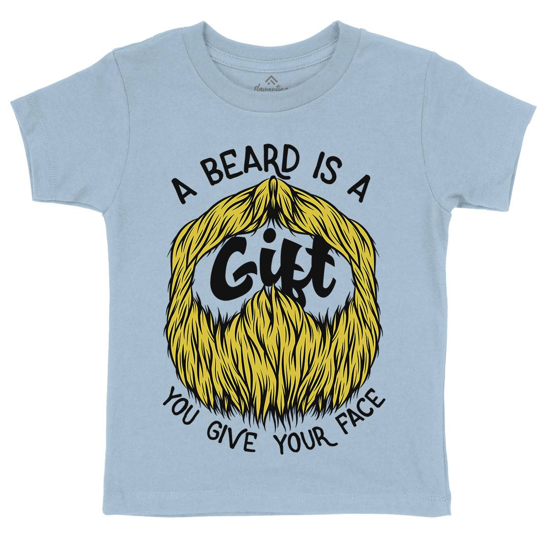 Beard Is A Gift Kids Organic Crew Neck T-Shirt Barber C804