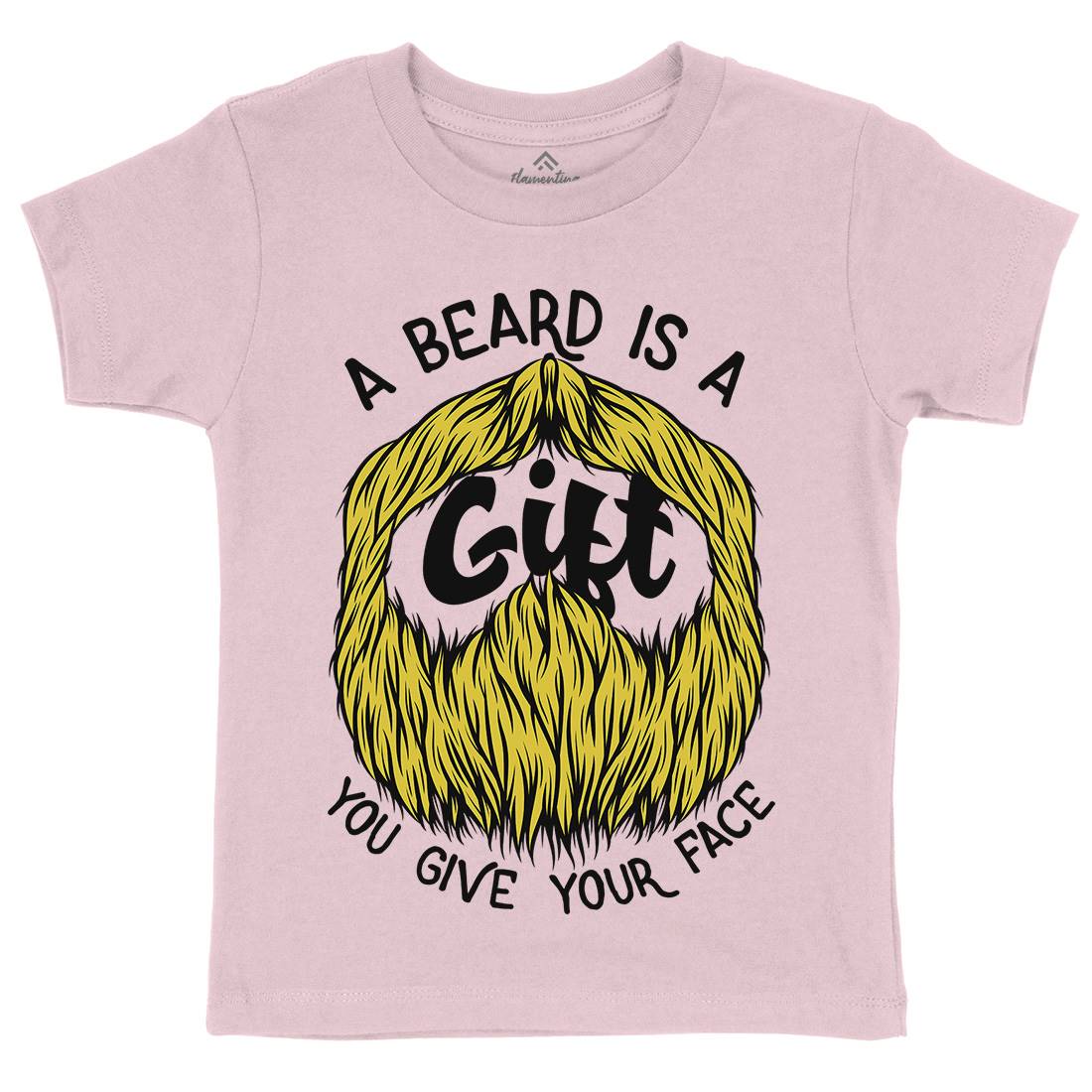 Beard Is A Gift Kids Crew Neck T-Shirt Barber C804