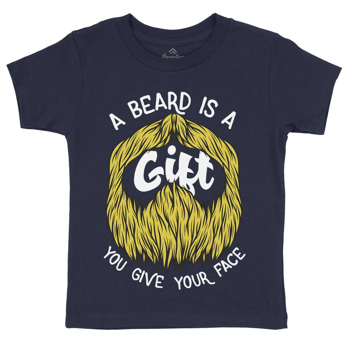 Beard Is A Gift Kids Crew Neck T-Shirt Barber C804