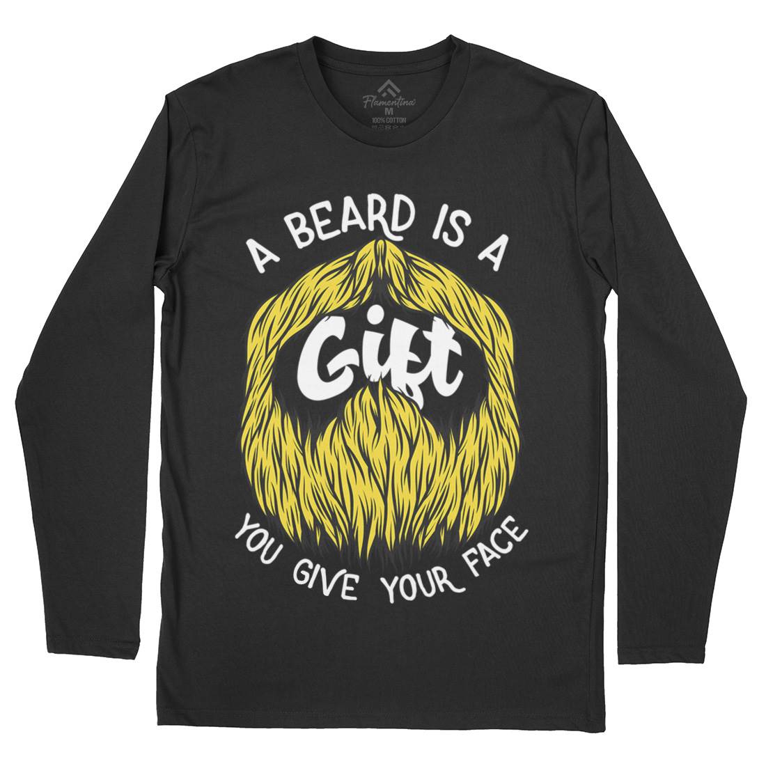 Beard Is A Gift Mens Long Sleeve T-Shirt Barber C804