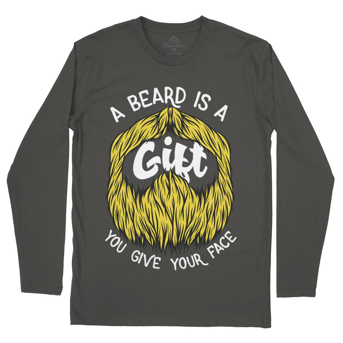 Beard Is A Gift Mens Long Sleeve T-Shirt Barber C804