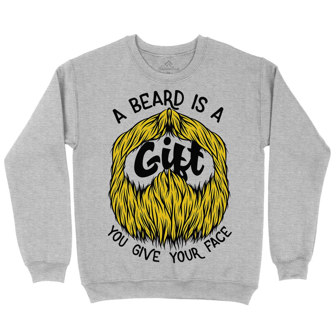 Beard Is A Gift Kids Crew Neck Sweatshirt Barber C804
